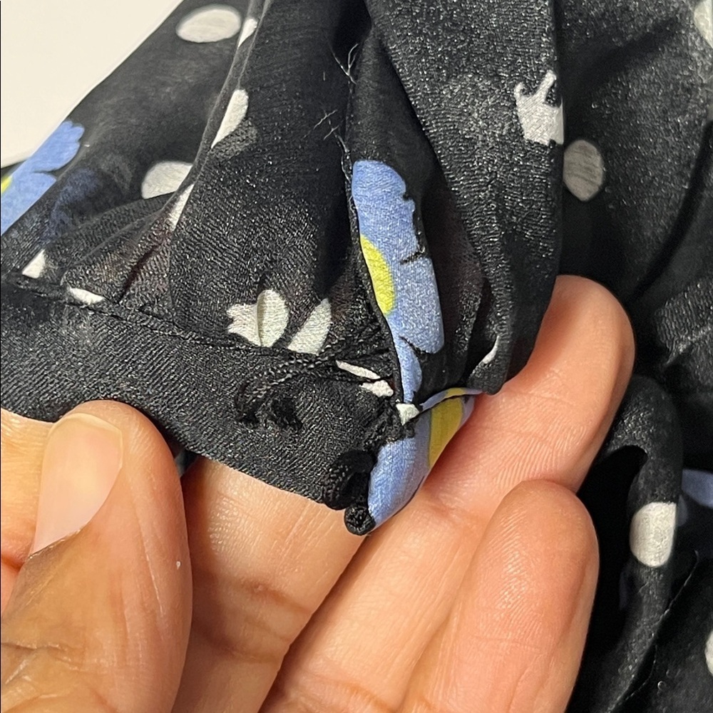 SANDY LIANG X TARGET Floral Black Dress with Blue White Floral Accents Size XS - Picture 9 of 11